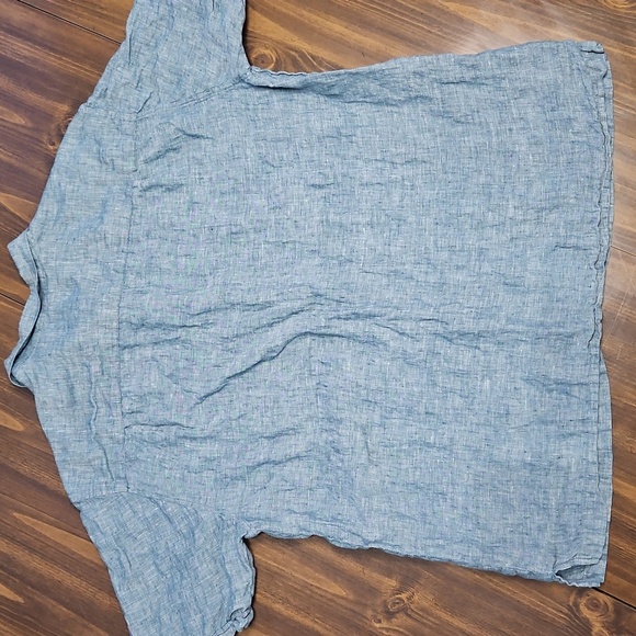 Cubavera Blue Casual Button Down Shirt - Picture 6 of 13